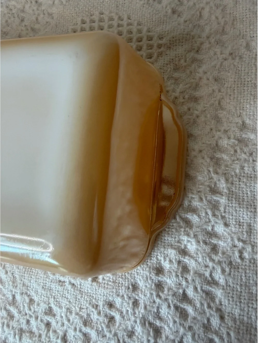Fire King Peach Lustre 409 1 quart loaf pan/baking dish